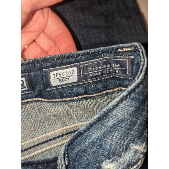 Miss Me Jeans Womens 28 Blue Bootcut Mid Rise Embroidered Denim JP5010B - Picture 10 of 16